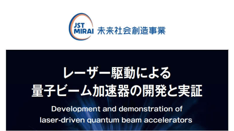 レーザー駆動による量子ビーム加速器の開発と実証（NINS）